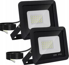 2 SZTUKI Ogrodowy reflektor LED, zewnętrzny naświetlacz, 20 W jaskrawa biel