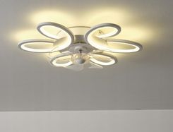 AjieQaQ Lampa Sufitowa Plafon LED z wentylatorem biały 3-punktowa (6939896410607)