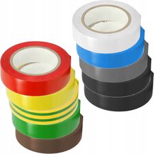 AlleZone Taśma Izolacyjna PCV/PVC 15 mm Wodoodporna Elektryczna 10 m Zestaw 10 Szt 5905204514917 AZ626