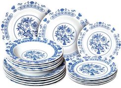 Banquet Onion 18-Częściowy Zestaw Obiadowy Biało-niebieski 600005A