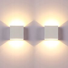 BEDEE KINKIET Kinkiet Led 2x7W Biały 3000K Nowoczesny Kwadratowy (00T0334WH)