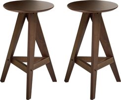 Beliani Hoker Aroma 62 cm Drewno kauczukowe Brązowy 712906