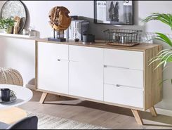 Beliani Komoda Jasne Drewno Z Białym Forester 4251682260893