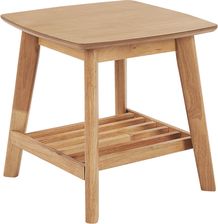 Beliani Tradycyjny Stolik Pomocniczy Kwadratowy Do Salonu Mdf Jasne Drewno Tulare 317310