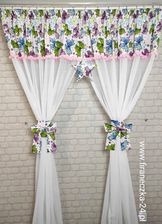 bez marki Zestaw firan z lambrekinem 220x220 Bawełna Wielokolorowy Kod producenta: 86734264