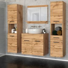 Blanco Zestaw Paris 1 meble łazienkowe 4 elementy matowe dąb wotan BLANCOBL_PARIS1_FW
