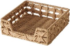 Boltze serwetnik/dyspenser na serwetki metalowy z papierem beżowy rustykalny 19x19x6 cm (2045432, 4066076352418)