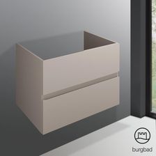 Burgbad Cube szafka pod umywalkę do zabudowy lub podblatową z 2 szufladami WWGV080F3782