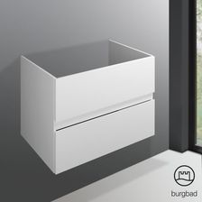 Burgbad Cube szafka pod umywalkę do zabudowy lub podblatową z 2 szufladami WWGV080F3790