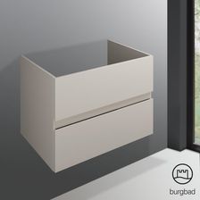 Burgbad Cube szafka pod umywalkę do zabudowy lub podblatową z 2 szufladami WWGV080F3794