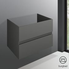Burgbad Cube szafka pod umywalkę do zabudowy lub podblatową z 2 szufladami WWGV080F3796
