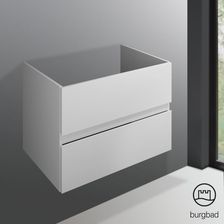 Burgbad Cube szafka pod umywalkę do zabudowy lub podblatową z 2 szufladami WWGV080F3798