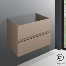 Burgbad Cube szafka pod umywalkę do zabudowy lub podblatową z 2 szufladami WWGV080F3801