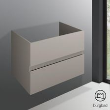 Burgbad Cube szafka pod umywalkę do zabudowy lub podblatową z 2 szufladami WWGV080F3802