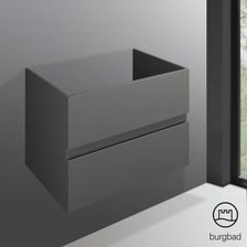 Burgbad Cube szafka pod umywalkę do zabudowy lub podblatową z 2 szufladami WWGV080F3804
