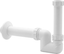 Cerano Syfon do umywalki/bidetu niski 5/4" plastik DN40 biały 25cm CER691882