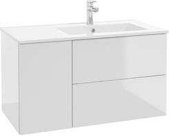 Defra Szafka Łazienkowa Pod Umywalkę Faro 90Cm Prawa Biały Połysk (001D09002)