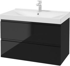 DEFTRANS MARINA szafka z umywalką meblową czarna 80 cm 307D08002+1044