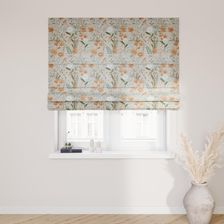Dekoria.Pl Roleta Rzymska Capri Kolorowe Kwiaty Na Szarym Tle Flowers 80X160Cm