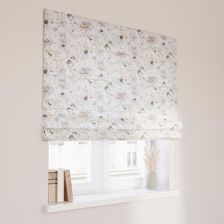 Dekoria Roleta Rzymska Capri Pastelowe Kwiaty Na Białym Tle Gardenia 140X180 Cm