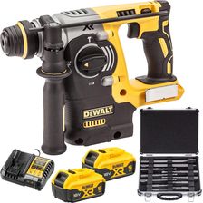 DEWALT DCH273 Młotowiertarka SDS+ 18V 2x 5Ah ładowarka + Zestaw dłut, wierteł 11el. - Autoryzowany Dystrybutor