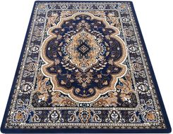Dywany Turpol Dywan Klasyczny Do Salonu Medallion Bcf Alfa 06 Granatowy 150x210cm