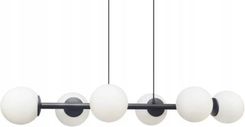 Ecolights Lampa Sufitowa Wisząca Do Salonu Pokoju Czarna Białe Szklane Mleczne Klosze