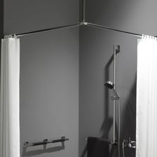 Emco System2 Drążek Do Zasłony Prysznicowej Z Mocowaniem Sufitowym Sz: 983X400 Chrom/Biały (358700122)