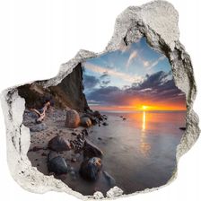 EObraz Naklejka na ścianę 3D Dziura kamienie 125x125 cm KAMIENIE210