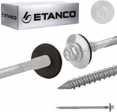 Etanco Wkręty Do Płyty Warstwowej 120mm Ral 9010 100S Do Drewna Betonu Gtrw