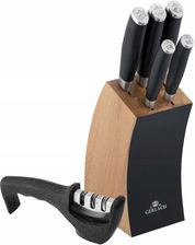 Gerlach Deco Black Zestaw 5 Noży W Bloku + Ostrzałka