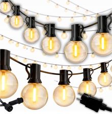 Girlanda świetlna ogrodowa 15m 15 LED 230V E12 zewnętrzna ciepły biały GALAXIA czarna GIRLANDAOGRDOWAŚWIETLNA15ME12LED 5906630713301