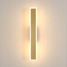 GOECO KINKIET Lampa Led Ścienna Złota Nowoczesna Do Salonu Korytarz 12W 3000K