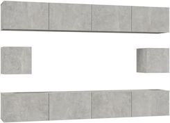 Gravora Zestaw szafek TV 4x100x30x30 cm i 2x30,5x30x30 cm, szarość betonu (G06183095)