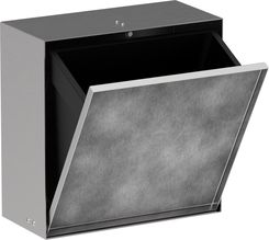 HANSGROHE XtraStoris Rock Wnęka ścienna z koszem na śmieci i drzwiami do wyłożenia płytkami 30 x 30 x 14 cm stal nierdzewna szczotkowana 56090800
