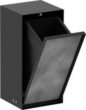 HANSGROHE XtraStoris Rock Wnęka ścienna z koszem na śmieci i drzwiczkami do wyłożenia płytkami 30 x 15 x 14 cm   z ramka czarny mat 56063670