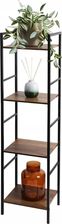 Home Styling Collection Metalowy Regał Do Salonu Z 4 Półkami Mdf 29,5X23,5X106,5Cm