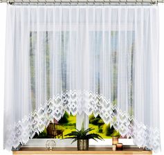 Homedekorator Firanka Żakard Sam Dół Do Kuchni Salonu W Łuku 300X160 Felicja