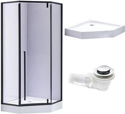Hydro San Bs07B 90x90 Black + Sxl07B BS07B+SXL07BWH