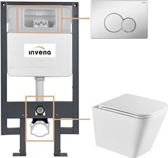 Invena Zestaw Podtynkowy Wc Florina Z Przyciskiem 601 Chrom CK94011