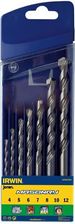 Irwin Komplet wierteł do betonu masonry 7 szt 4-12mm 10501893