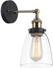 Italux Kinkiet FRANCIS, MBM2563/1 GD+CL, czarny/złoty/transparentny, 1x40W E27