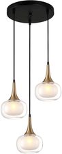 Italux Konila czarno-złota lampa wisząca do salonu 3XG9 (PND997093ABROCL)