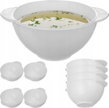 Kadax Bulionówki Bulionówka Flaczarka 500Ml Biała Do Zupy Miseczka Szklana 4szt.