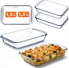 KADAX Naczynie żaroodporne prostokątne 1,5 L 2 szt. 48209