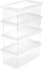 Keeeper Pojemnik Do Przechowywania Z Systemem Air Control Zestaw 4 Sztuki 4X5,6 L 33X19,5X12 Cm Bea Przezroczysty