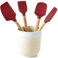 KitchenAid Zestaw narzędzi kuchennych w pojemniku porcelanowym (63076UNIW)