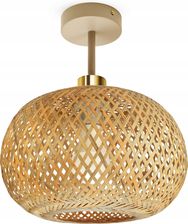 Klosz do lampy E27 beżowy złoty 28 cm