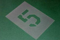 Komplet:44 szablony LITERY i CYFRY- krój czcionki carrier - wys. 10 cm