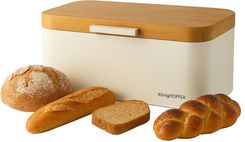 Konighoffer Chlebak Stalowy Pojemnik Pieczywo Chleb Capri 30,5x18x14 Beż